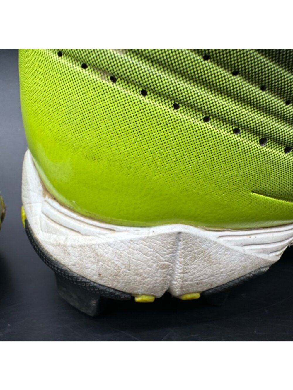 Nike Vapor Baseball Cleats Black Neon Yellow Size 5Y Youth Sports Turf Shoes - Picture 11 of 14